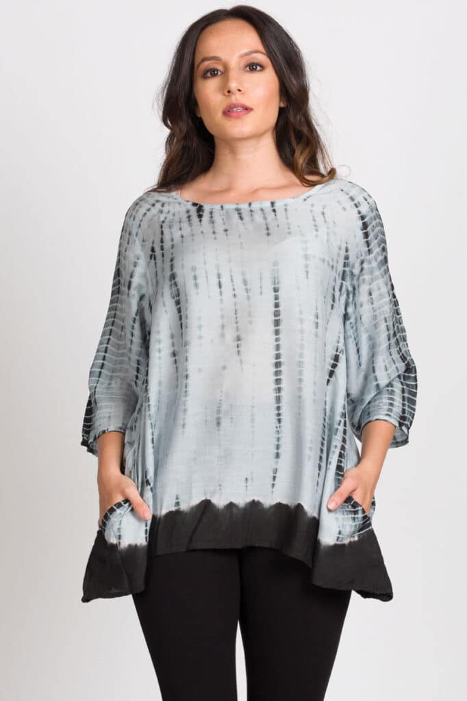 Black Shibori Top