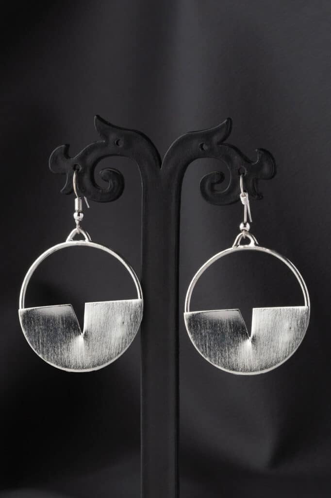 Modern Silver Earrings