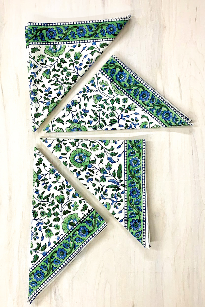 Jaipur Green Floral Napkins