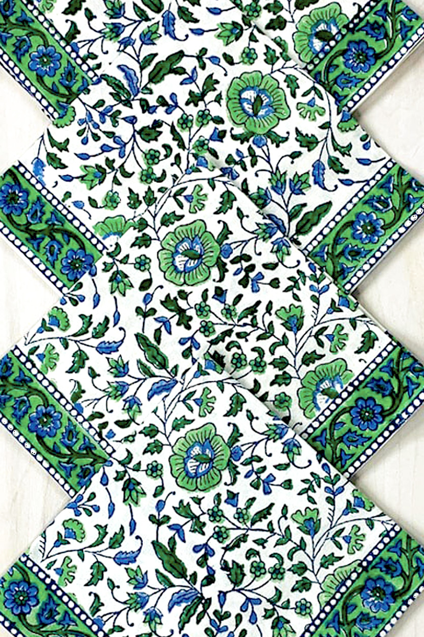 Jaipur Green Floral Napkins
