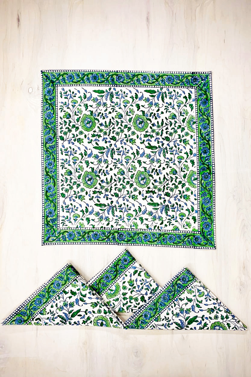 Jaipur Green Floral Napkins
