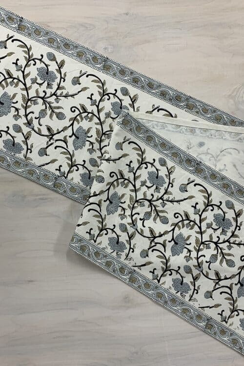 Silver Floral Table Runner