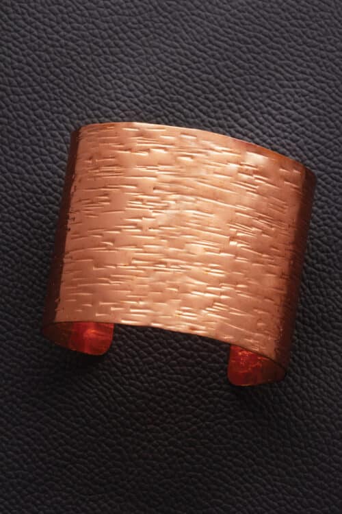 Textured Copper Cuff Bracelet