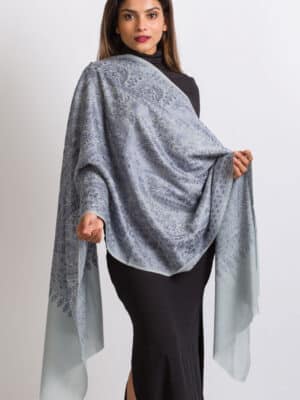 #4211 Woven Shawl Wrap Very Soft Wool Accessory Reversible Artisan Scarf Cape