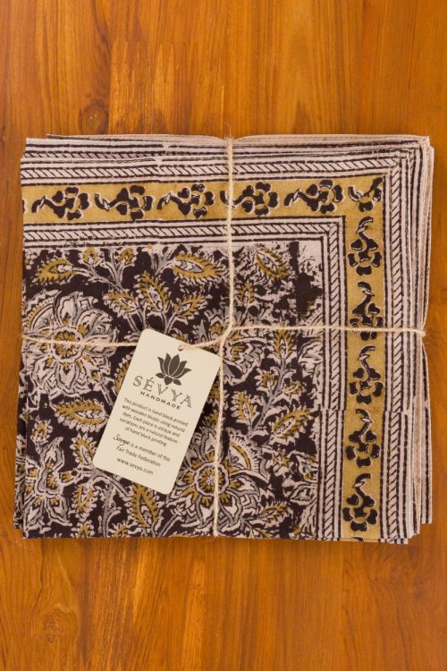 Black Kalamkari Napkins