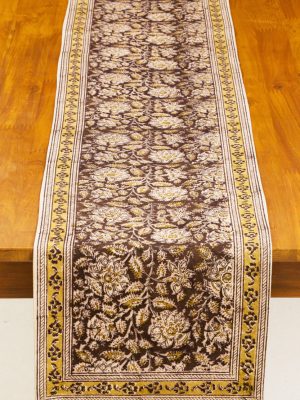 Black Kalamkari Table Runner