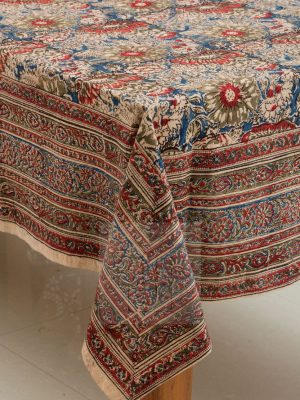 Indian Print Kalamkari Tablecloth