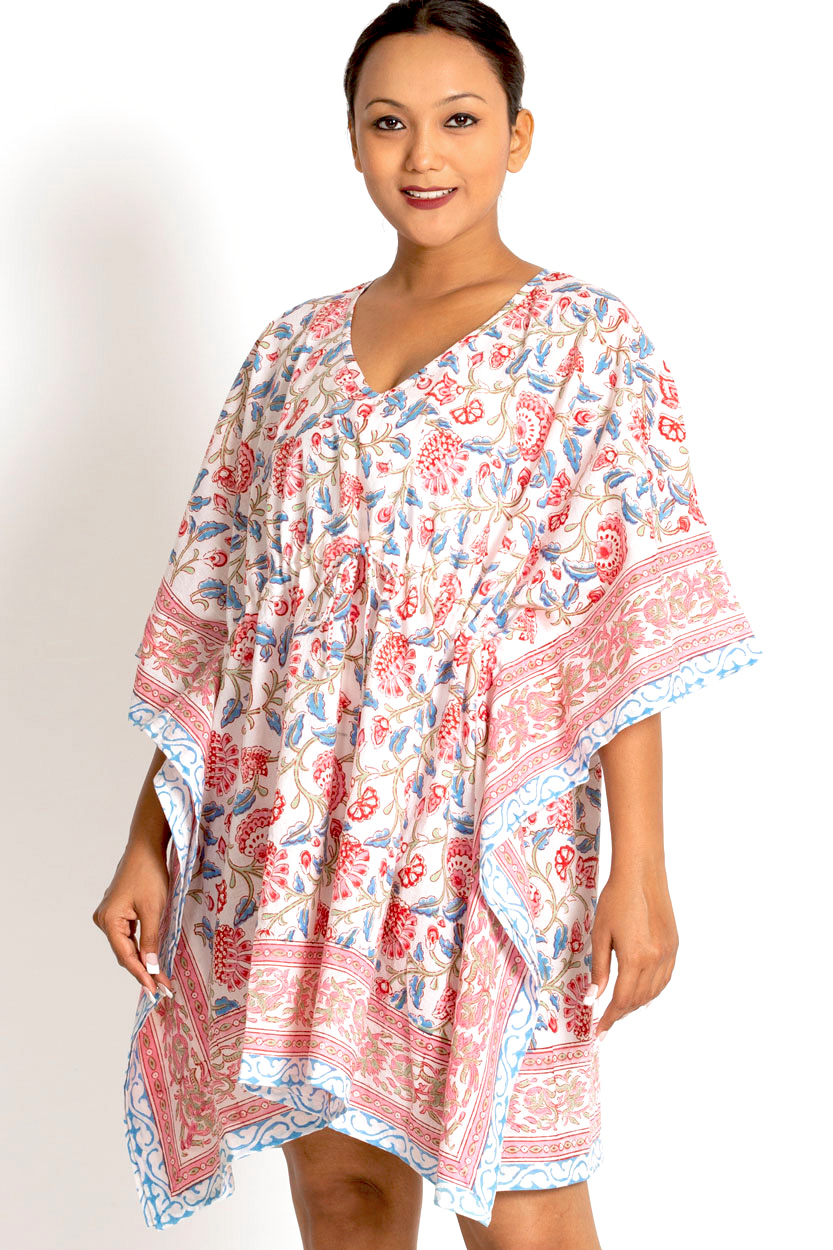 Block Print Cotton Kaftan KT-4.2 - Image 7