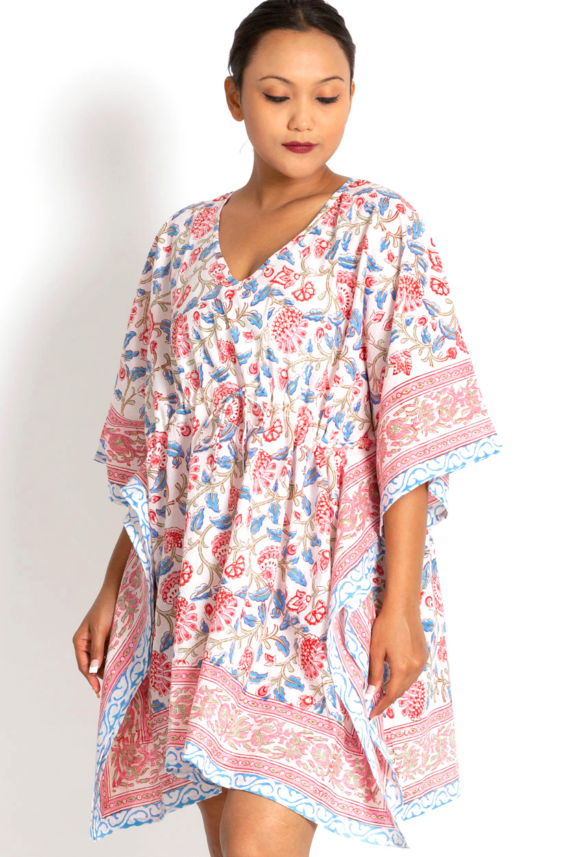 Block Print Cotton Kaftan KT-4.2 - Image 6