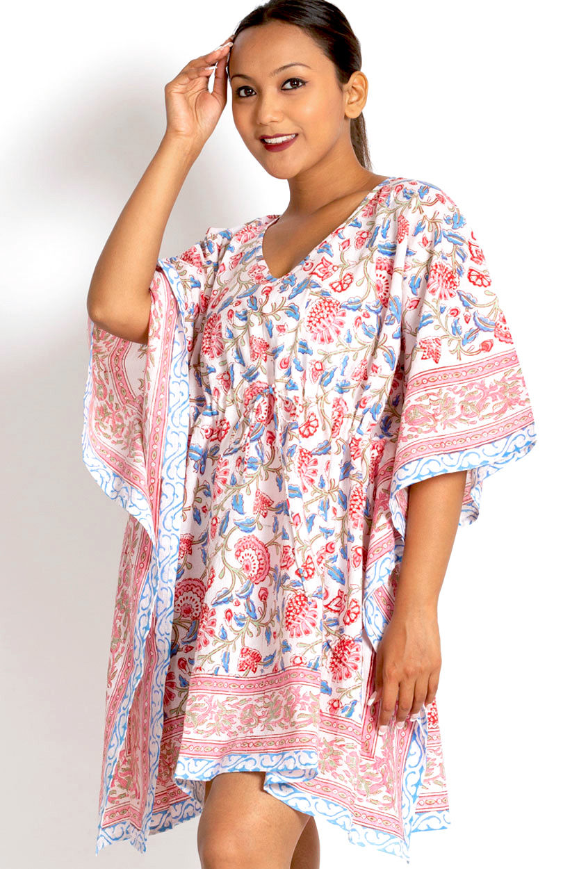 Block Print Cotton Kaftan KT-4.2 - Image 4