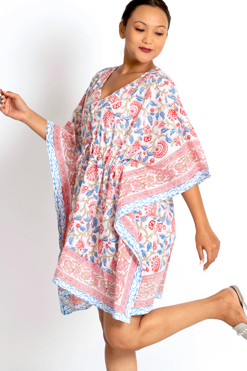 Block Print Cotton Kaftan KT-4.2 - Image 2
