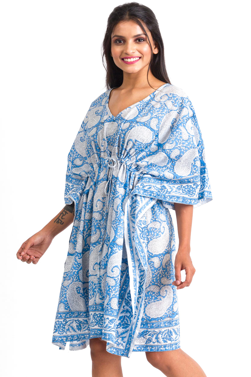 Block Print Cotton Kaftan KT-4.3 - Image 3