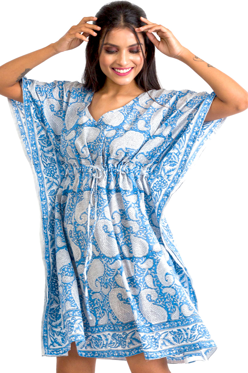 Block Print Cotton Kaftan KT-4.3 - Image 2