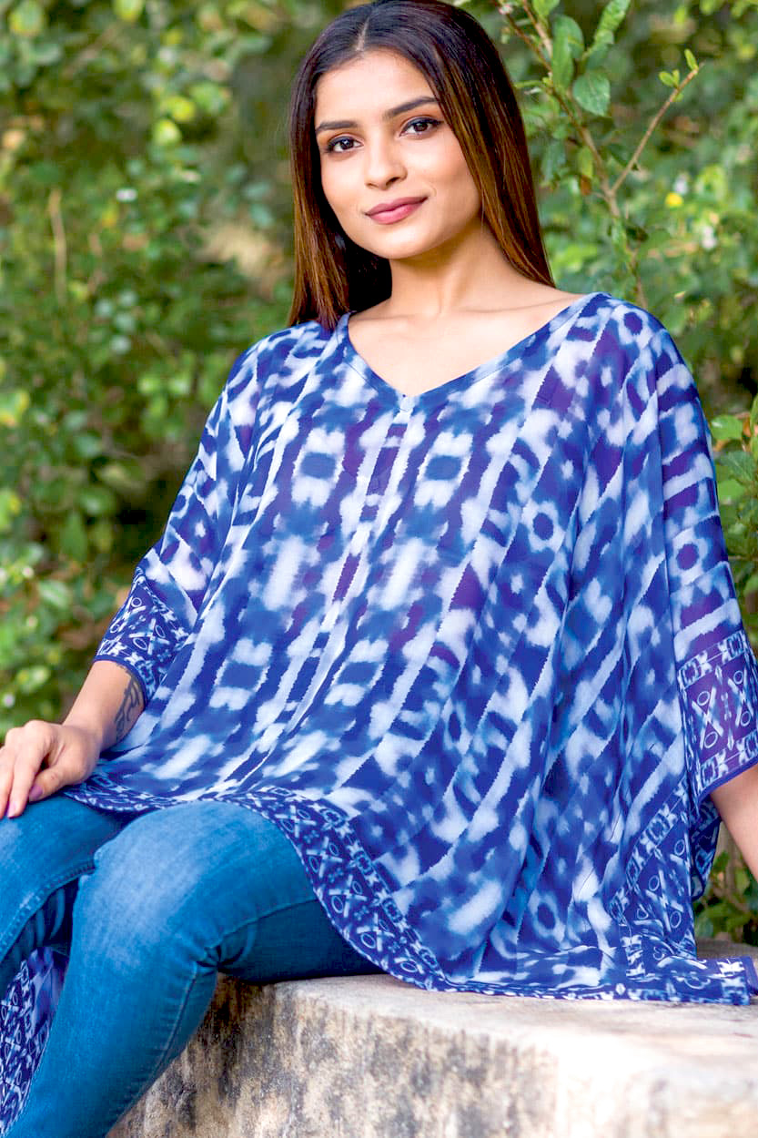 Kumari Cobalt Blue Tunic Top