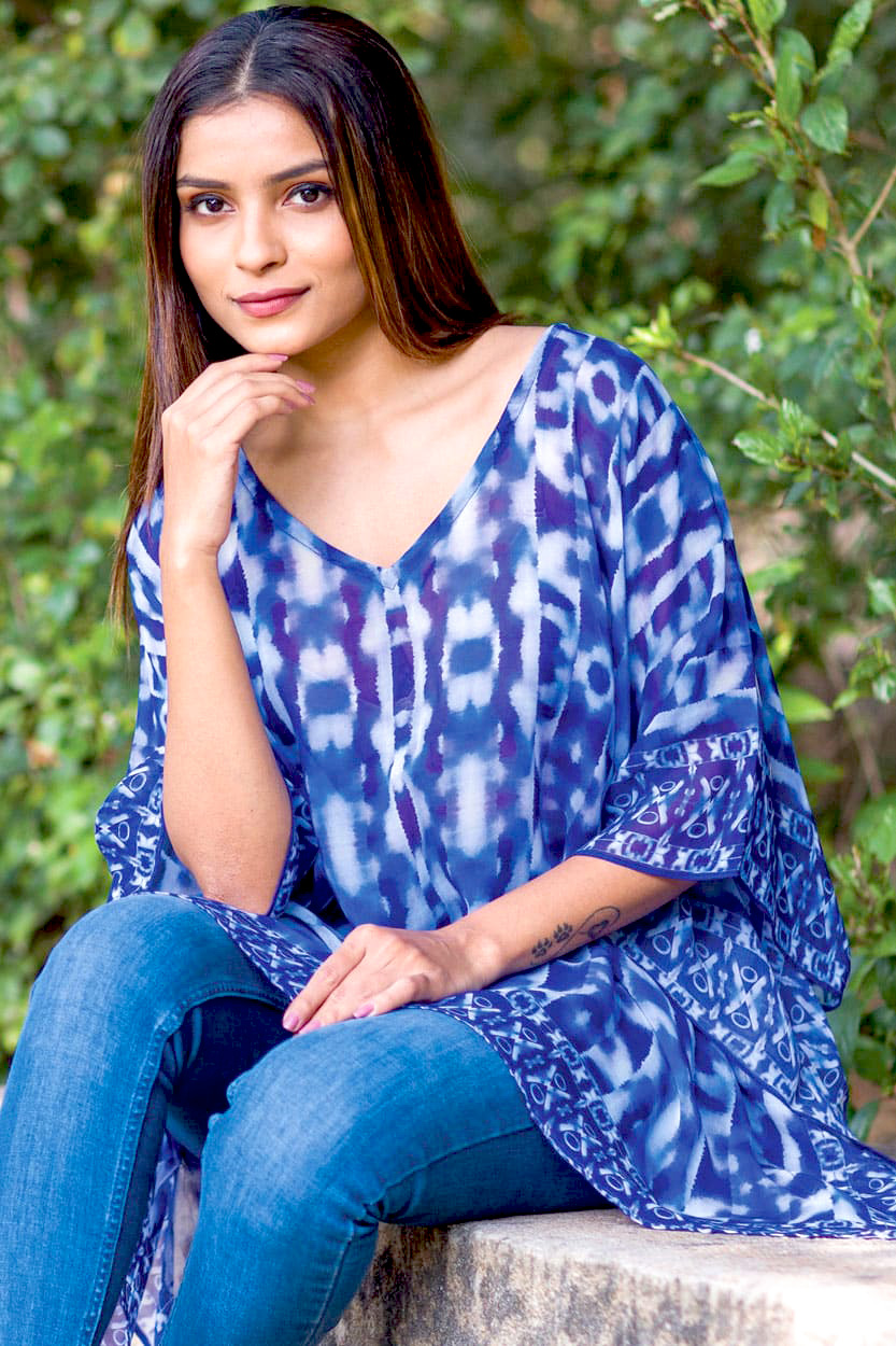 Kumari Cobalt Blue Tunic Top