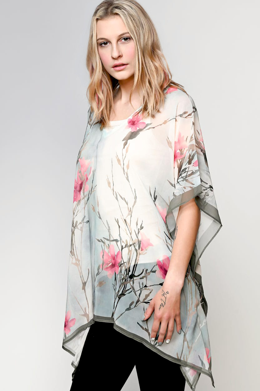 Kumari Floral Print Tunic Top