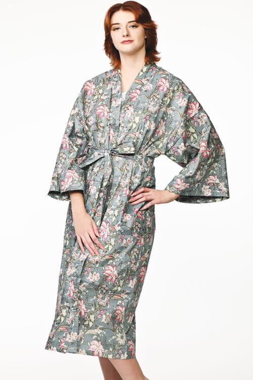 Silver Kimono Robe