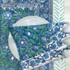 Blue Floral Table Runner