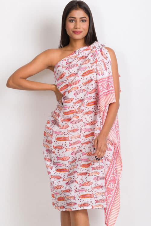Salmon Fish Print Sarongs