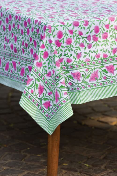 Fuchsia Floral Tablecloth