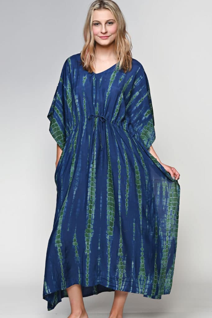 Navy Blue Shibori Caftan