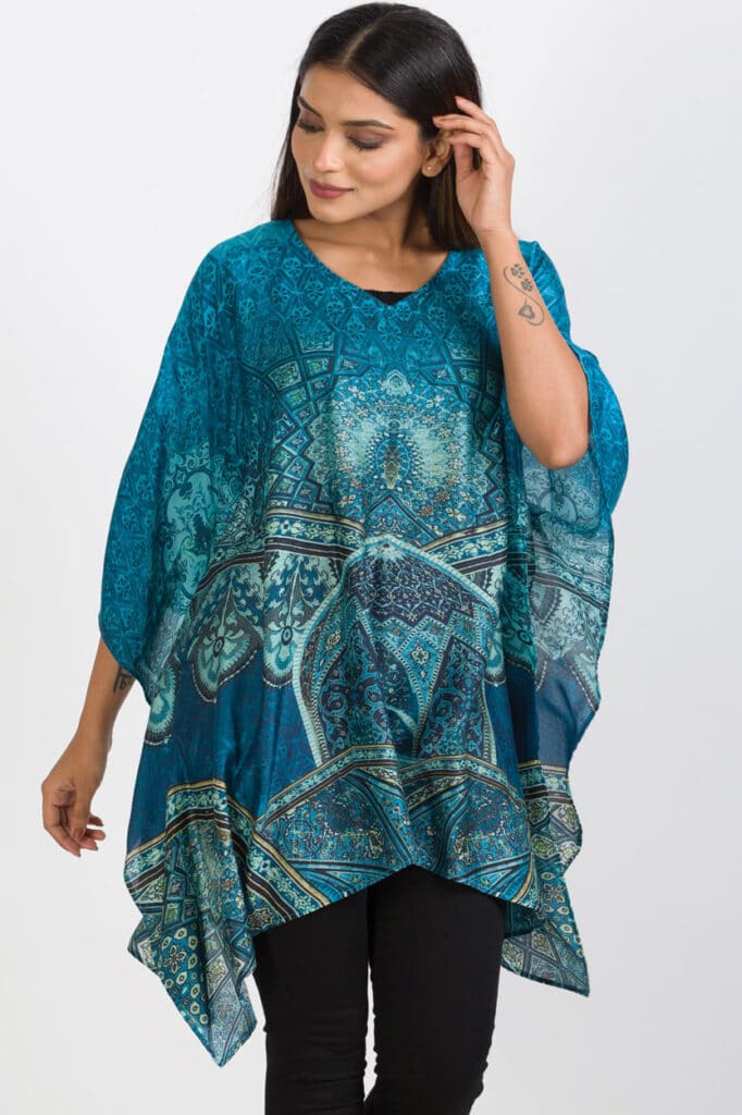 Kalpita Blue Mandala Top