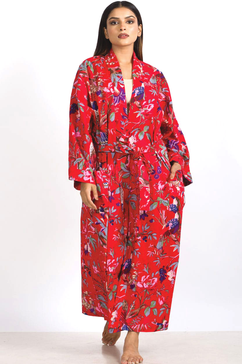 Red Kimono Robe