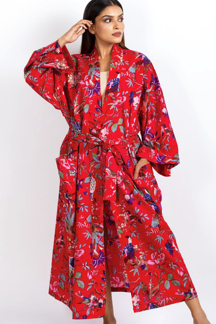Red Kimono Robe