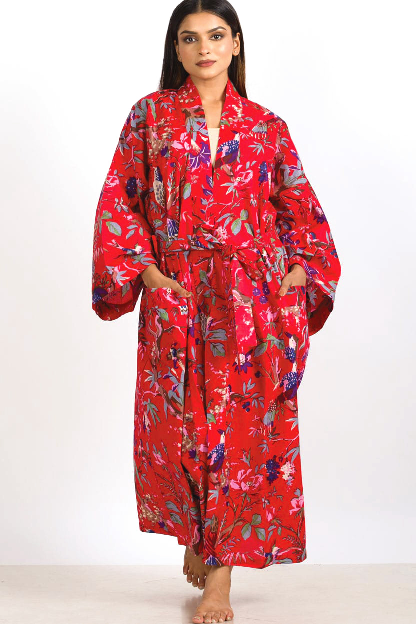 Red Kimono Robe