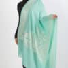 Geeta Aqua Embroidered Shawl