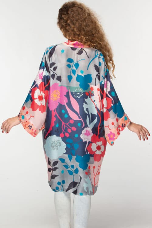 Malini Blue Floral Kimono