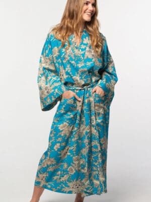 Turquoise Kimono Robe