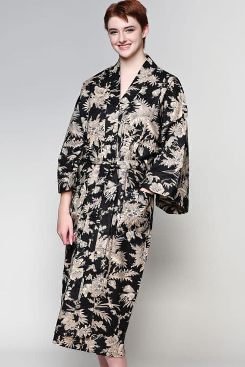 Black Kimono Robe