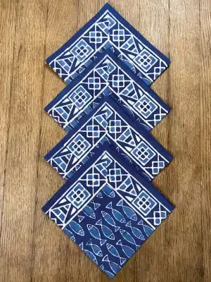 Indigo Fish Napkin Set NP-32