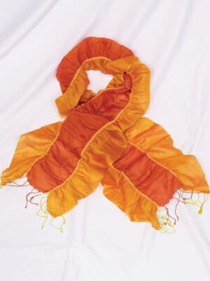 Maitri Orange Silk Scarf