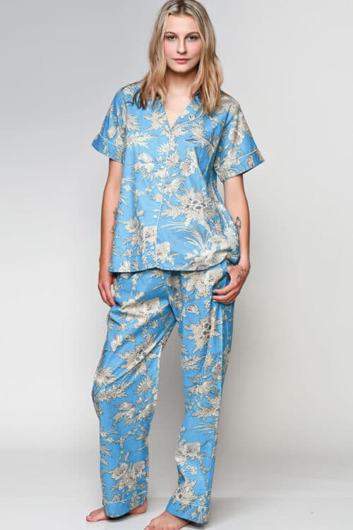 Shanti Blue Cotton Pajamas