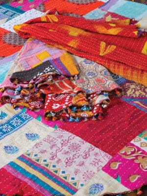 Round Kantha Table Covers