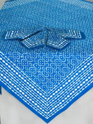 Square Indigo Tablecloth