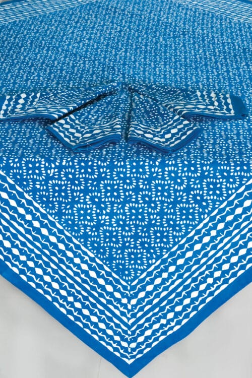 Square Indigo Tablecloth