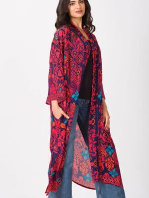 Sachita Red Printed Kimono