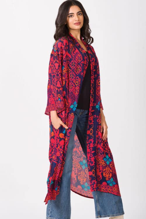 Sachita Red Printed Kimono