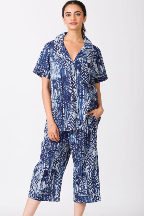 Indigo Capri Pajama Set