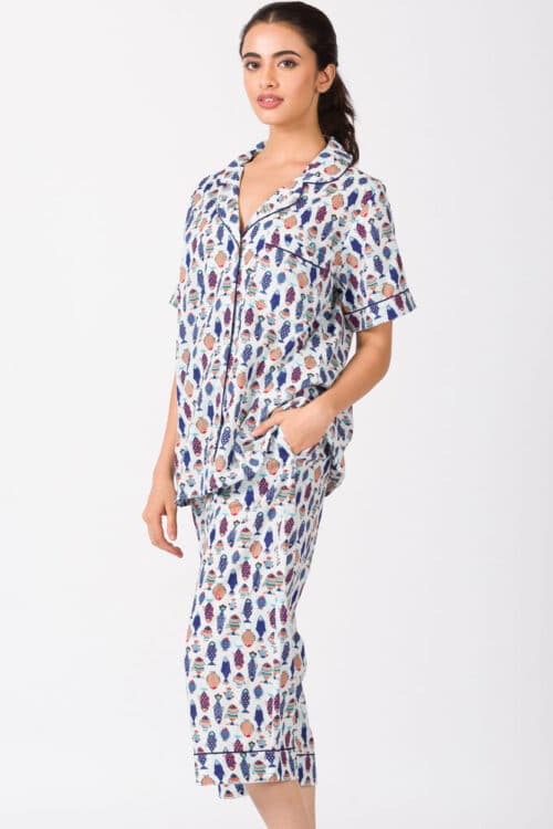 Printed Capri Pajama Set