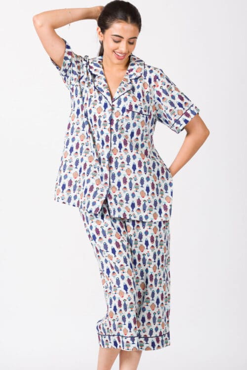 Printed Capri Pajama Set