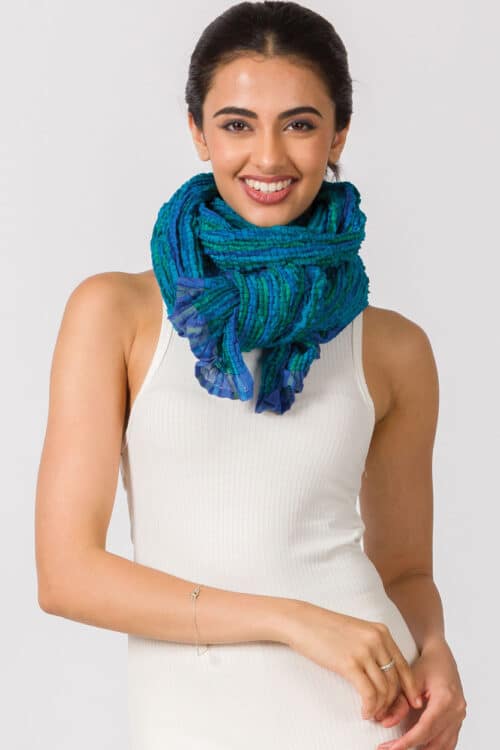 Apeksha Turquoise Wool Wrap