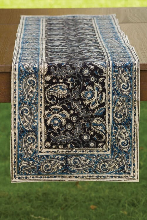 Blue Paisley Table Runner