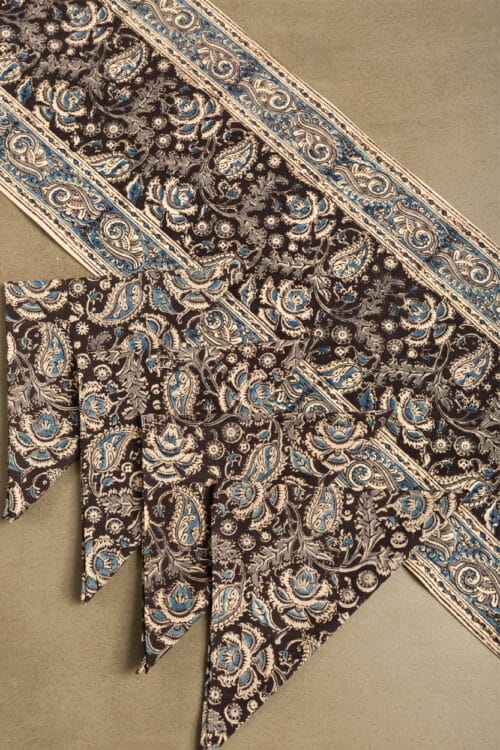 Blue Paisley Table Runner