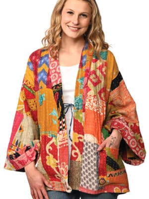 Reversible Cotton Kantha Kimono Jacket KM-13