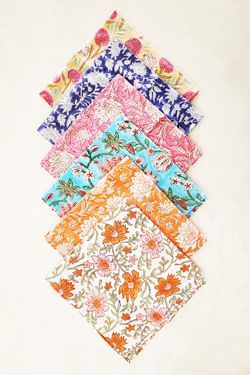 Floral Block Print Cotton