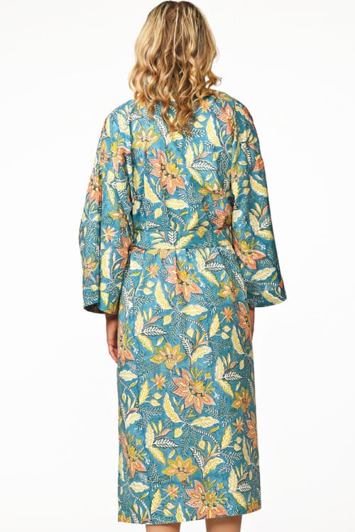 Lalita Turquoise Kimono Robe